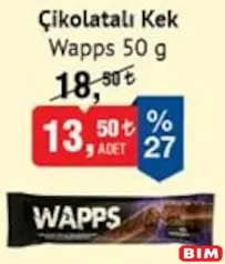 WAPPS ÇİKOLATALI KEK 50 G